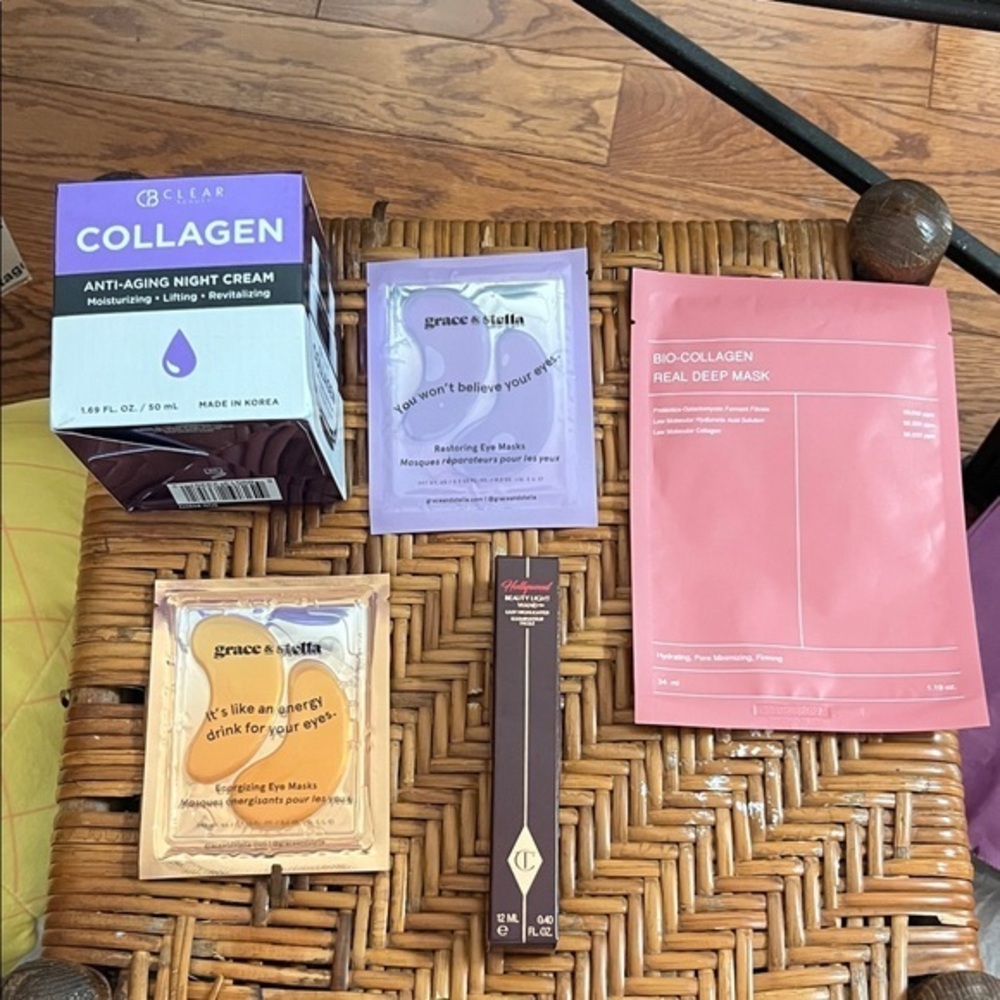 Charlotte Tilbury Skincare bundle collagen nightcream, face, and eye mask - Picture 1 of 7